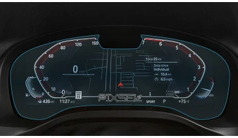 Aizsargstikls Pixsel mērinstrumentu panelim ar kameru BMW X4 - 14.3“ 2022 - (G02)