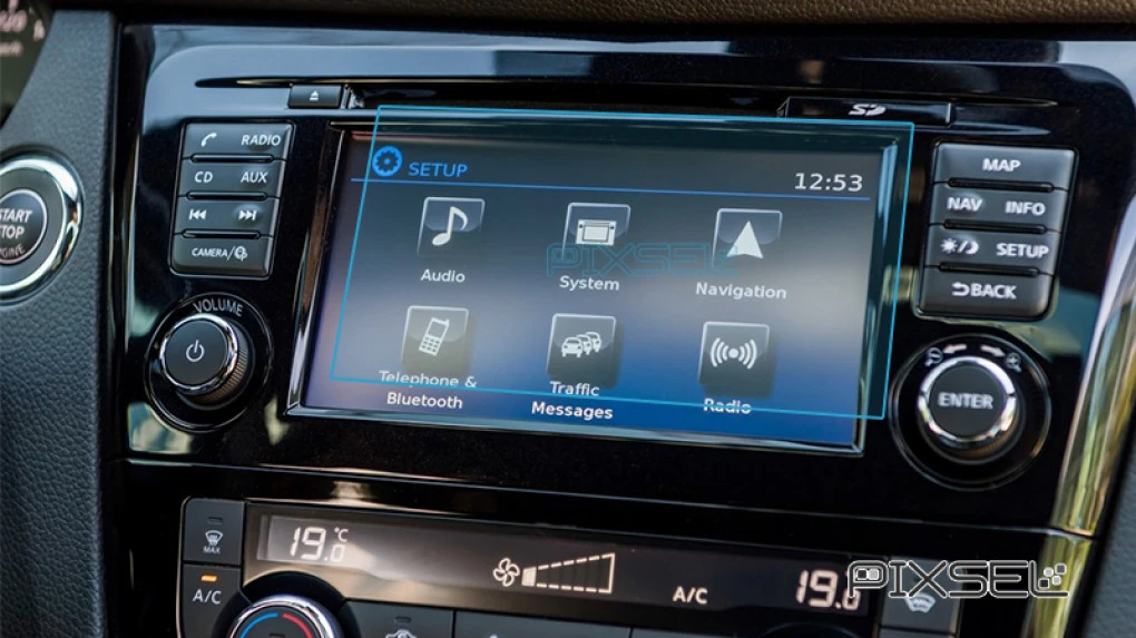 Kaitseklaas Pixsel monitorile NISSAN QASHQAI - 6.8“ 2017 - 2021