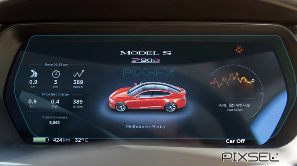 Aizsargstikls Pixsel mērinstrumentu panelim TESLA MODEL S - 11.8“ 2012 - 2015