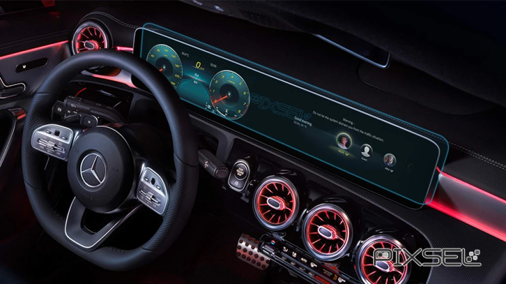 Kaitseklaas Pixsel juhtpaneelile MERCEDES BENZ CLA-CLASS - 24.7“ 2019 -