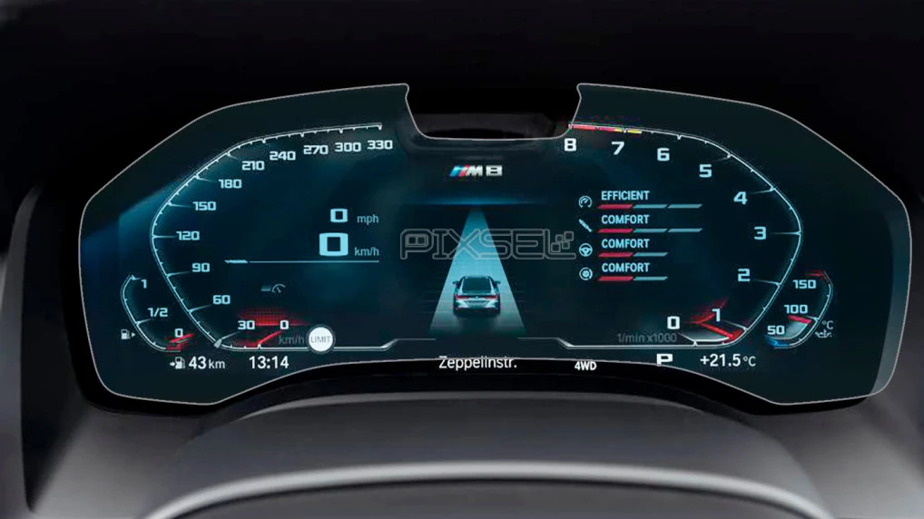 Защитное стекло Pixsel для панели приборов с камерой BMW 8 / M8 - 13.9“ 2018 - (G14, G15, G16 / F91, F92, F93)