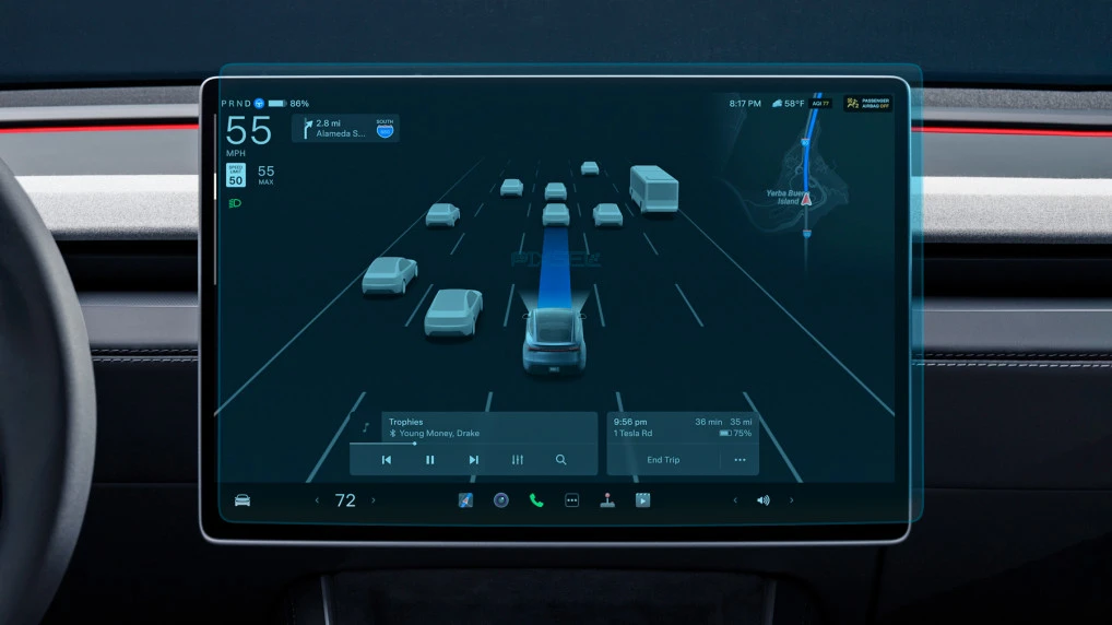 Защитное стекло Pixsel на монитор TESLA MODEL Y - 16“ 2025 -